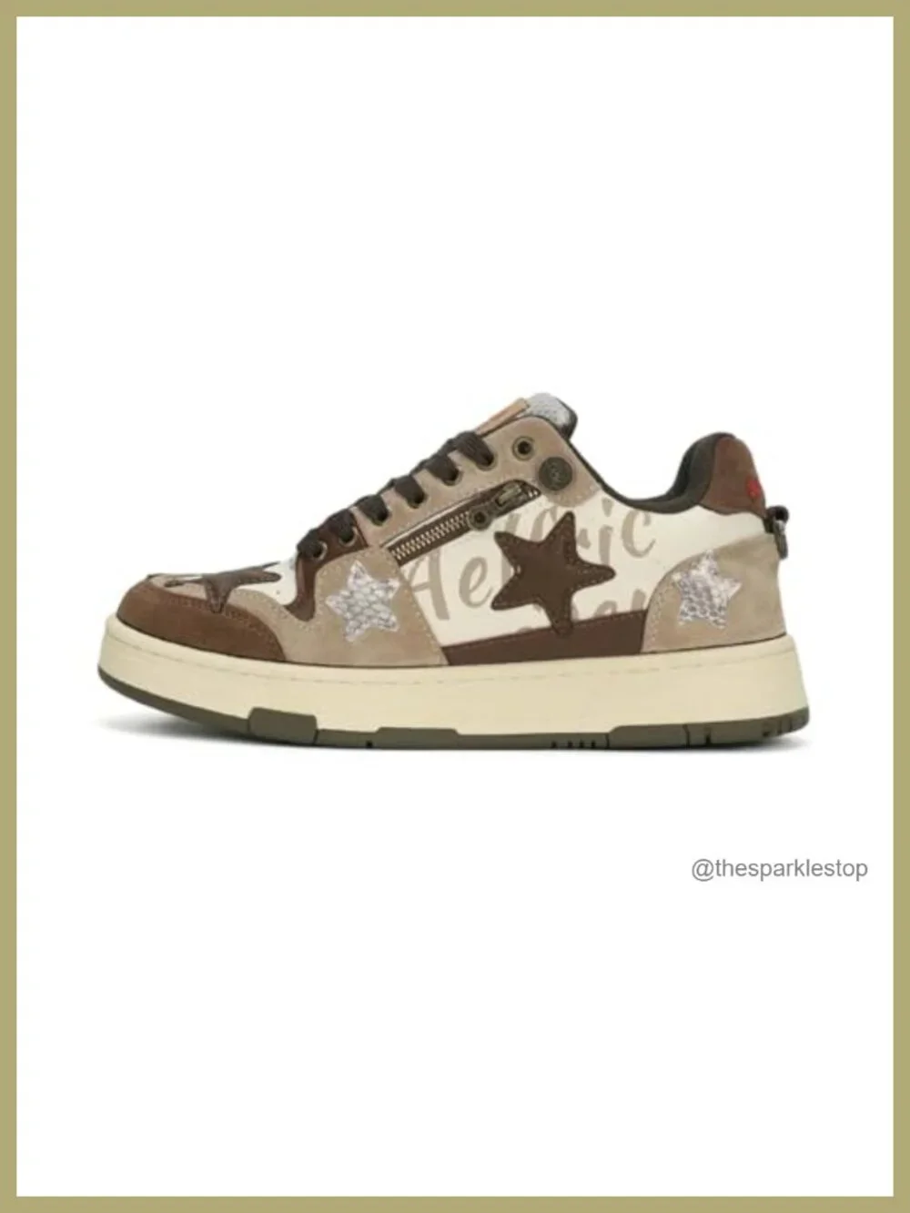 Leather & Suede Platform Sneakers Color Blocking Patchwork Lace-up Skate Shoes